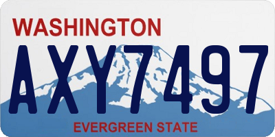 WA license plate AXY7497