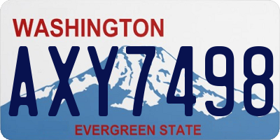 WA license plate AXY7498