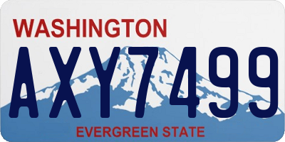 WA license plate AXY7499
