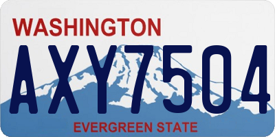 WA license plate AXY7504