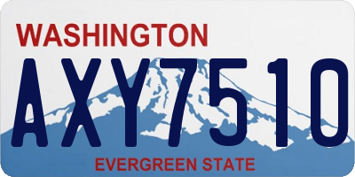 WA license plate AXY7510