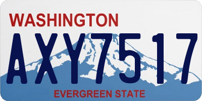 WA license plate AXY7517