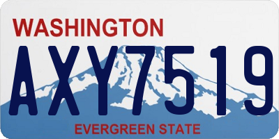 WA license plate AXY7519