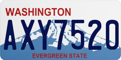 WA license plate AXY7520