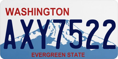 WA license plate AXY7522