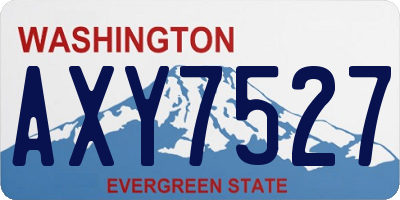 WA license plate AXY7527