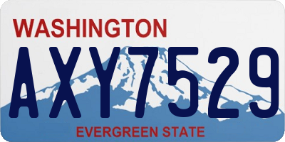 WA license plate AXY7529