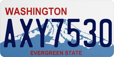 WA license plate AXY7530