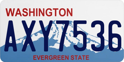 WA license plate AXY7536