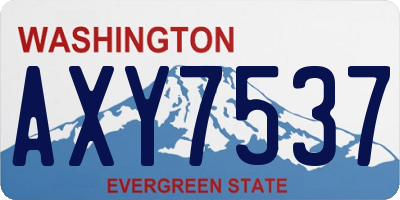WA license plate AXY7537