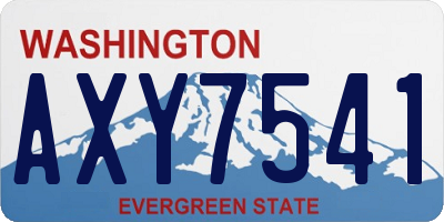 WA license plate AXY7541