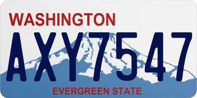WA license plate AXY7547