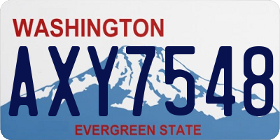 WA license plate AXY7548