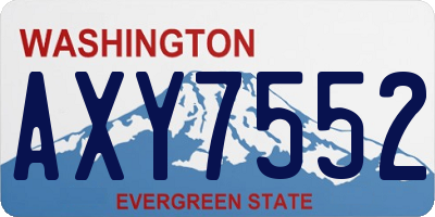 WA license plate AXY7552