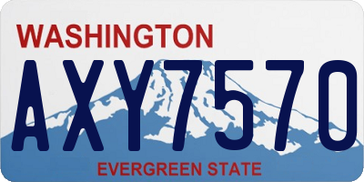 WA license plate AXY7570