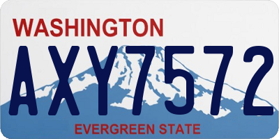 WA license plate AXY7572