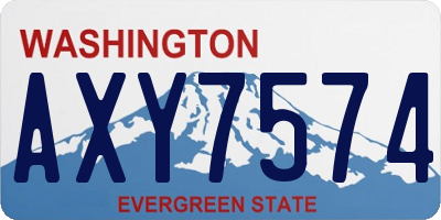 WA license plate AXY7574