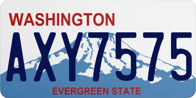 WA license plate AXY7575