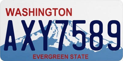 WA license plate AXY7589