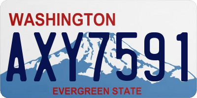 WA license plate AXY7591