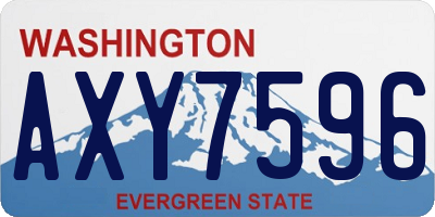 WA license plate AXY7596