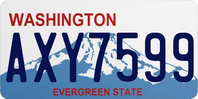 WA license plate AXY7599