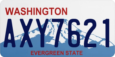 WA license plate AXY7621