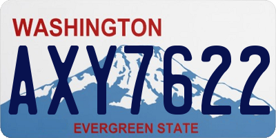 WA license plate AXY7622