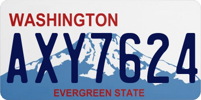 WA license plate AXY7624