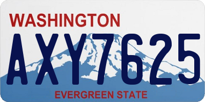 WA license plate AXY7625