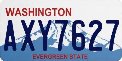 WA license plate AXY7627
