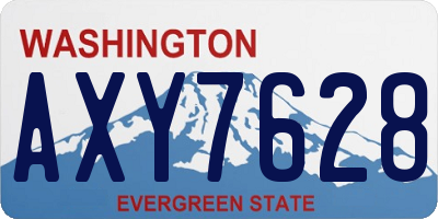 WA license plate AXY7628
