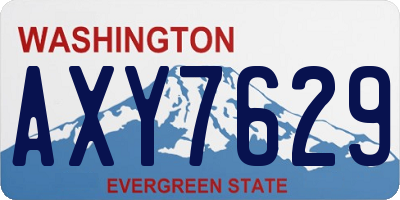 WA license plate AXY7629