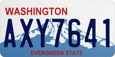 WA license plate AXY7641