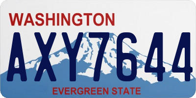 WA license plate AXY7644