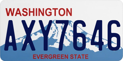 WA license plate AXY7646