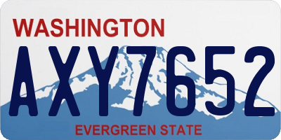 WA license plate AXY7652
