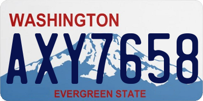 WA license plate AXY7658