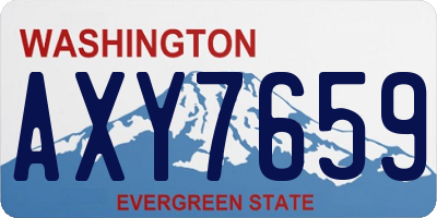 WA license plate AXY7659