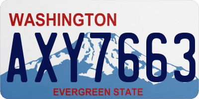 WA license plate AXY7663