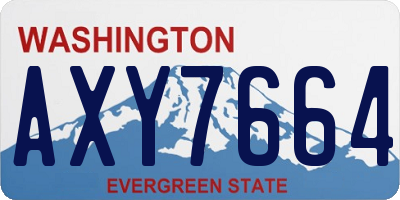 WA license plate AXY7664