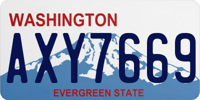 WA license plate AXY7669