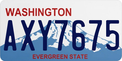 WA license plate AXY7675