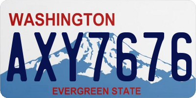 WA license plate AXY7676