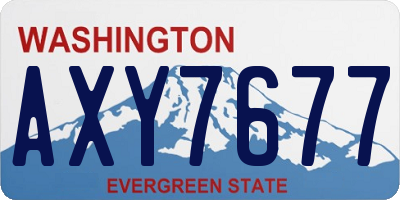 WA license plate AXY7677