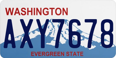 WA license plate AXY7678