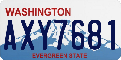 WA license plate AXY7681