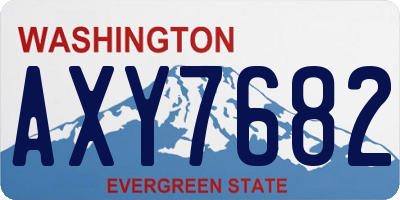 WA license plate AXY7682
