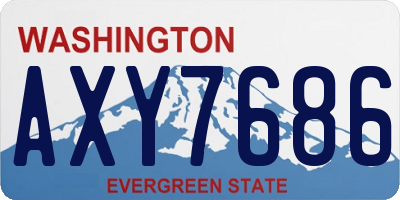 WA license plate AXY7686