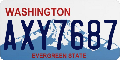 WA license plate AXY7687